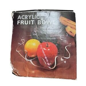 Vintage Clear Acrylic Fruit Bowl